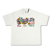 Pistachio Peace Love Make Up Urban Heavy Tee - BundleAndBundleShop