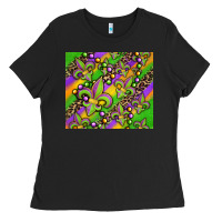 Black mardi gras carnival fleur de lis Ladies Tee - Jasminsmagicworld
