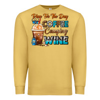 Antique Gold Plan For The Day Coffee Camping Wine Frappe Coffee Premium Sweatshirt - FaDigitalArtStudio