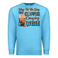 Ocean Blue Plan For The Day Coffee Camping Wine Frappe Coffee Premium Sweatshirt - FaDigitalArtStudio