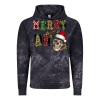 Cloud Black Merry af skeleton messy bun Vintage Hoodie - NancyCooperArtShop