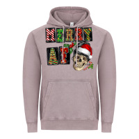 Vintage Zinc Merry af skeleton messy bun Vintage Hoodie - NancyCooperArtShop