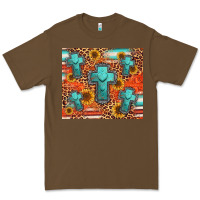 Cacao turquoise cross pattern Premium Tee - Jasminsmagicworld