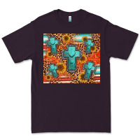 Plum turquoise cross pattern Premium Tee - Jasminsmagicworld