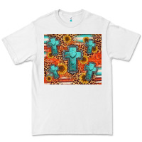 White turquoise cross pattern Premium Tee - Jasminsmagicworld