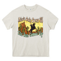Cream aint goin down til the sun comes up cowboy Heavy Core Tee - NancyCooperArtShop