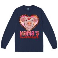 Navy mamas sweetheart baby pig Long Sleeve Tee - RanaPortraitStore