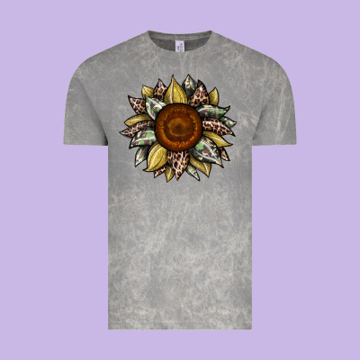 Sunflower Camouflage And Leopard 2 Vintage Tee Designed By Jahusdesignshop