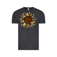 Vintage Black sunflower camouflage and leopard 2 Vintage Tee - JahusDesignShop