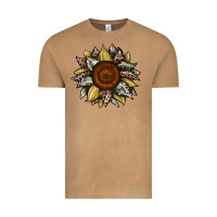 Vintage Camel sunflower camouflage and leopard 2 Vintage Tee - JahusDesignShop