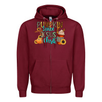 Burgundy pumpkin spice and jesus christ Zipper Hoodie - CowGirlArtShop