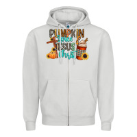 Pumpkin Spice And Jesus Christ Zipper Hoodie | Teevron
