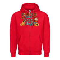 Red pumpkin spice and jesus christ Zipper Hoodie - CowGirlArtShop