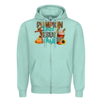 Seafoam pumpkin spice and jesus christ Zipper Hoodie - CowGirlArtShop