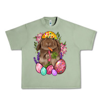 Oil Green Rabbit And Carrot Easter Urban Heavy Tee - BundleAndBundleShop