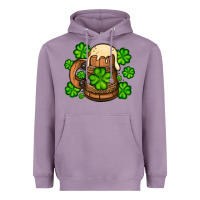 Lavender St. Patrick's Beer and shamrock Heavyweight Hoodie - OliviaCreatesArt