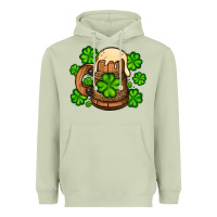 Matcha St. Patrick's Beer and shamrock Heavyweight Hoodie - OliviaCreatesArt