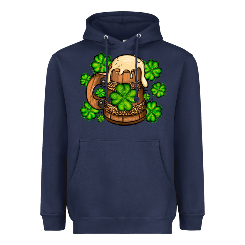 St. Patrick's Beer And Shamrock Heavyweight Hoodie by OliviaCreatesArt | Teevron