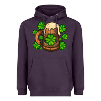 Plum St. Patrick's Beer and shamrock Heavyweight Hoodie - OliviaCreatesArt