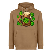 Toasted Coconut St. Patrick's Beer and shamrock Heavyweight Hoodie - OliviaCreatesArt