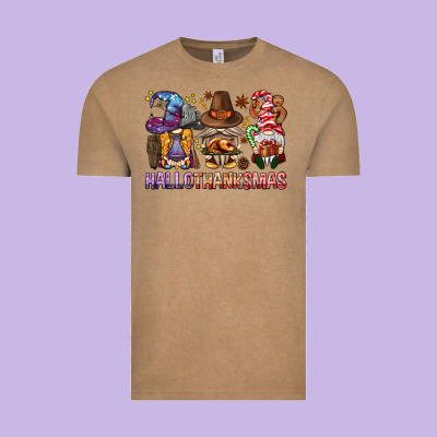 Hallothanksmas Gnomies Bbs Vintage Tee Designed By Bundleandbundleshop