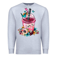 Heather Grey Mexican Day Of The Dead Skulls Coffee Cup Premium Sweatshirt - FaDigitalArtStudio