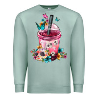 Seafoam Mexican Day Of The Dead Skulls Coffee Cup Premium Sweatshirt - FaDigitalArtStudio