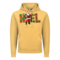 Vintage Mustard Noel Santa Vintage Hoodie - NancyCooperArtShop