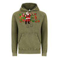 Vintage Olive Noel Santa Vintage Hoodie - NancyCooperArtShop