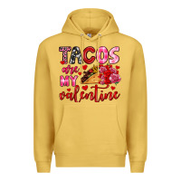 Antique Gold tacos are my valentine Premium Hoodie - OliviaCreatesArt