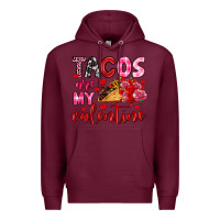Burgundy tacos are my valentine Premium Hoodie - OliviaCreatesArt