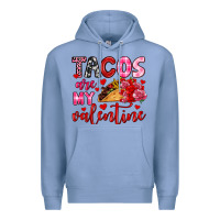 Colony Blue tacos are my valentine Premium Hoodie - OliviaCreatesArt
