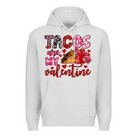 Dove Grey tacos are my valentine Premium Hoodie - OliviaCreatesArt