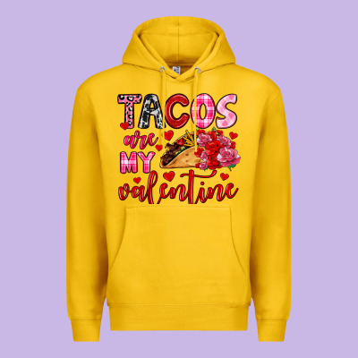 Tacos Are My Valentine Premium Hoodie Designed By Oliviacreatesart