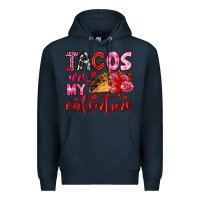 Navy tacos are my valentine Premium Hoodie - OliviaCreatesArt
