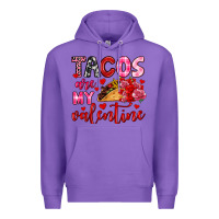 Purple tacos are my valentine Premium Hoodie - OliviaCreatesArt