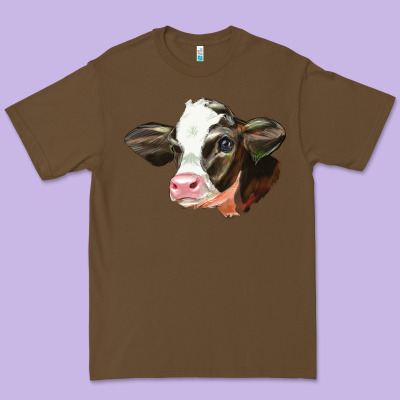 Holstein Calf Face Premium Tee Designed By Lillyallendesigns