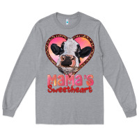 Heather Grey mamas sweetheart baby cow Long Sleeve Tee - RanaPortraitStore