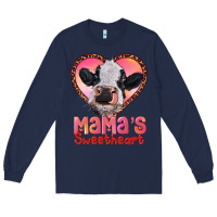 Navy mamas sweetheart baby cow Long Sleeve Tee - RanaPortraitStore