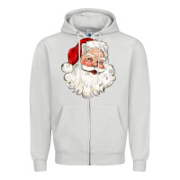 Dove Grey santa claus Zipper Hoodie - CowGirlArtShop
