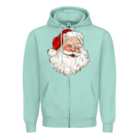 Seafoam santa claus Zipper Hoodie - CowGirlArtShop