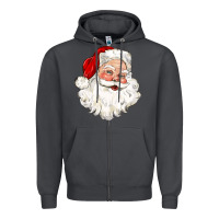 Smoke santa claus Zipper Hoodie - CowGirlArtShop