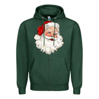 Sports Green santa claus Zipper Hoodie - CowGirlArtShop