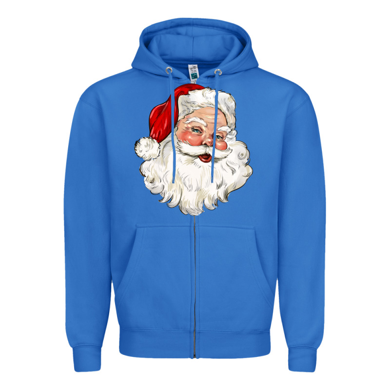 Santa Claus Zipper Hoodie by CowGirlArtShop | Teevron
