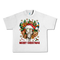 Lunar Rock Merry Christmas With Bull skull Urban Heavy Tee - BundleAndBundleShop