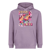 Lavender Crush Breast Cancer Heavyweight Hoodie - FaDigitalArtStudio