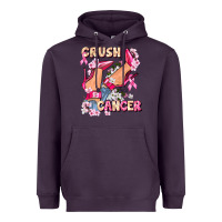 Plum Crush Breast Cancer Heavyweight Hoodie - FaDigitalArtStudio