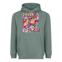 Sage Crush Breast Cancer Heavyweight Hoodie - FaDigitalArtStudio