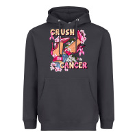 Smoke Crush Breast Cancer Heavyweight Hoodie - FaDigitalArtStudio