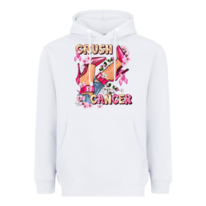 Crush Breast Cancer Heavyweight Hoodie by FaDigitalArtStudio | Teevron